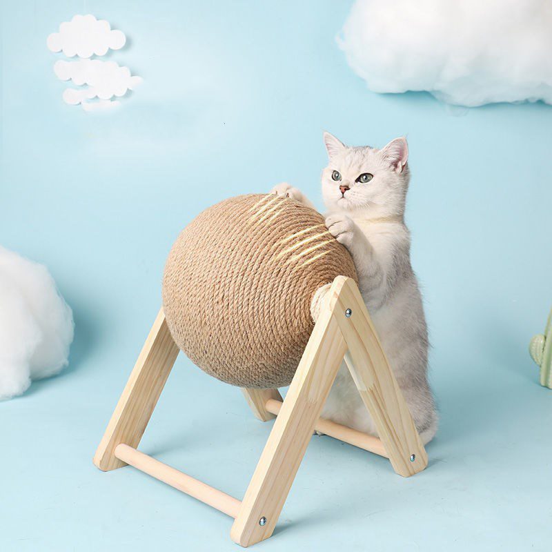 Natural Coconut Rope Cat Scratching Ball Toy