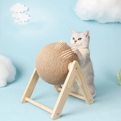 Natural Coconut Rope Cat Scratching Ball Toy
