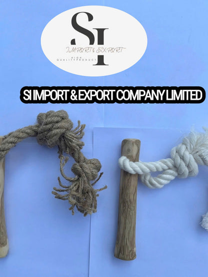 Coffee Wood Rope Chain